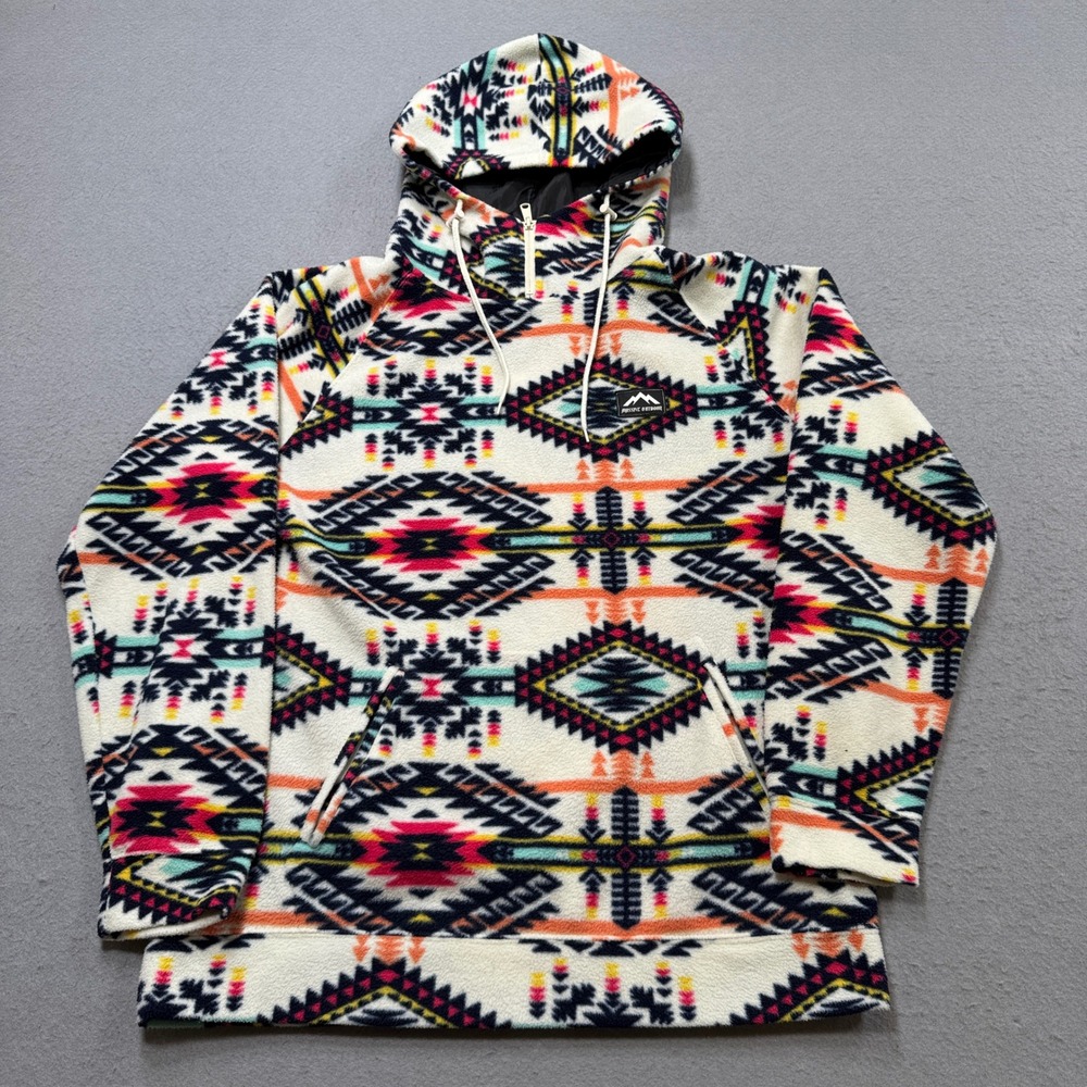 Massive Outdoor Hoodie Men's XL Colorful Aztec Southwestern Quarter Zip Pullover